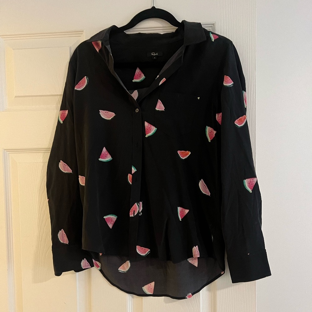 Rails Watermelon Silk Shirt - size small